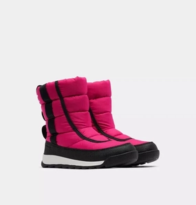 Snow Boots Toddlers Sorel Whitney II Puffy Mid NC3873-612 Kids Pink Waterproof Snow Boots Rock39