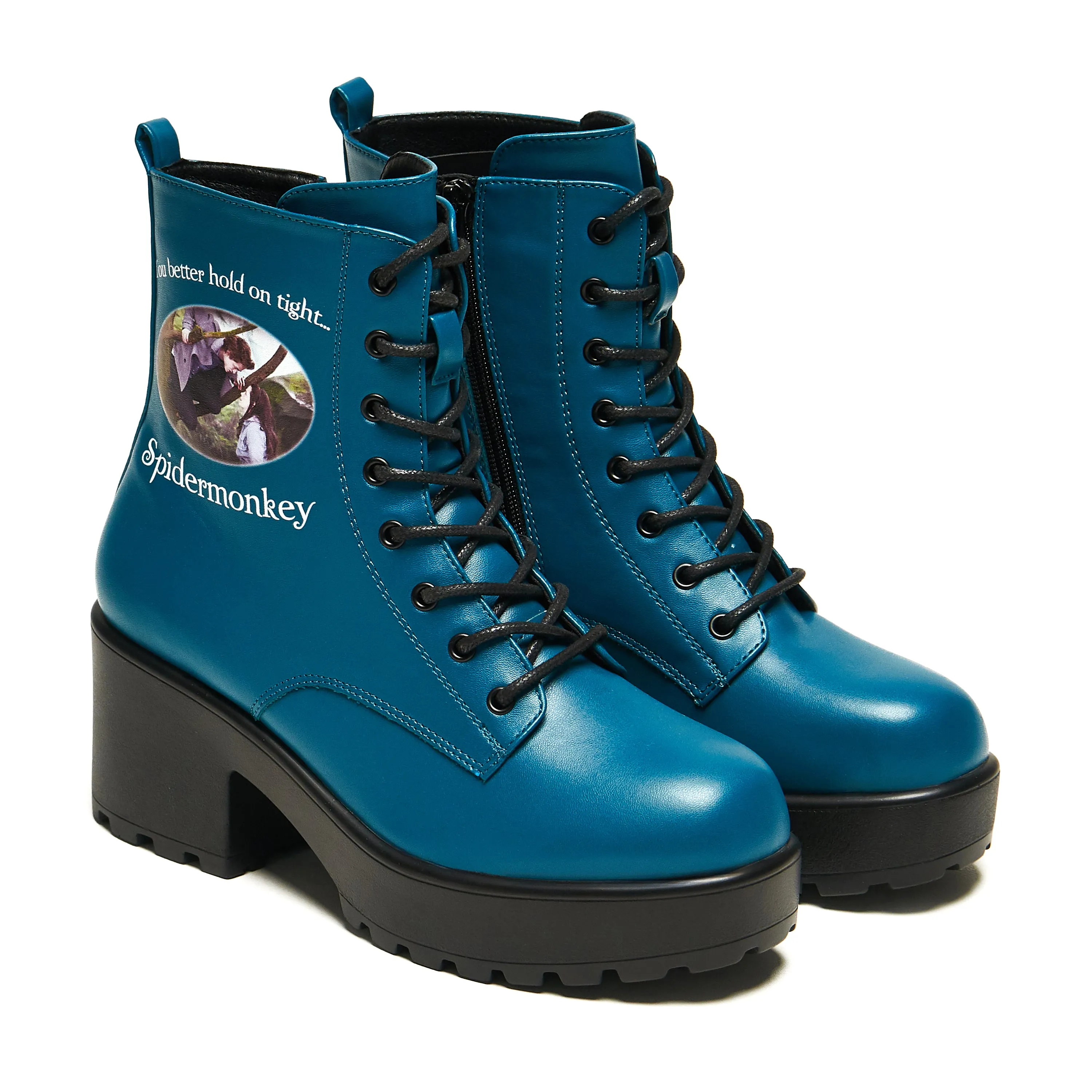 Spidermonkey Military Teal Boots Moschino Ankle Boots