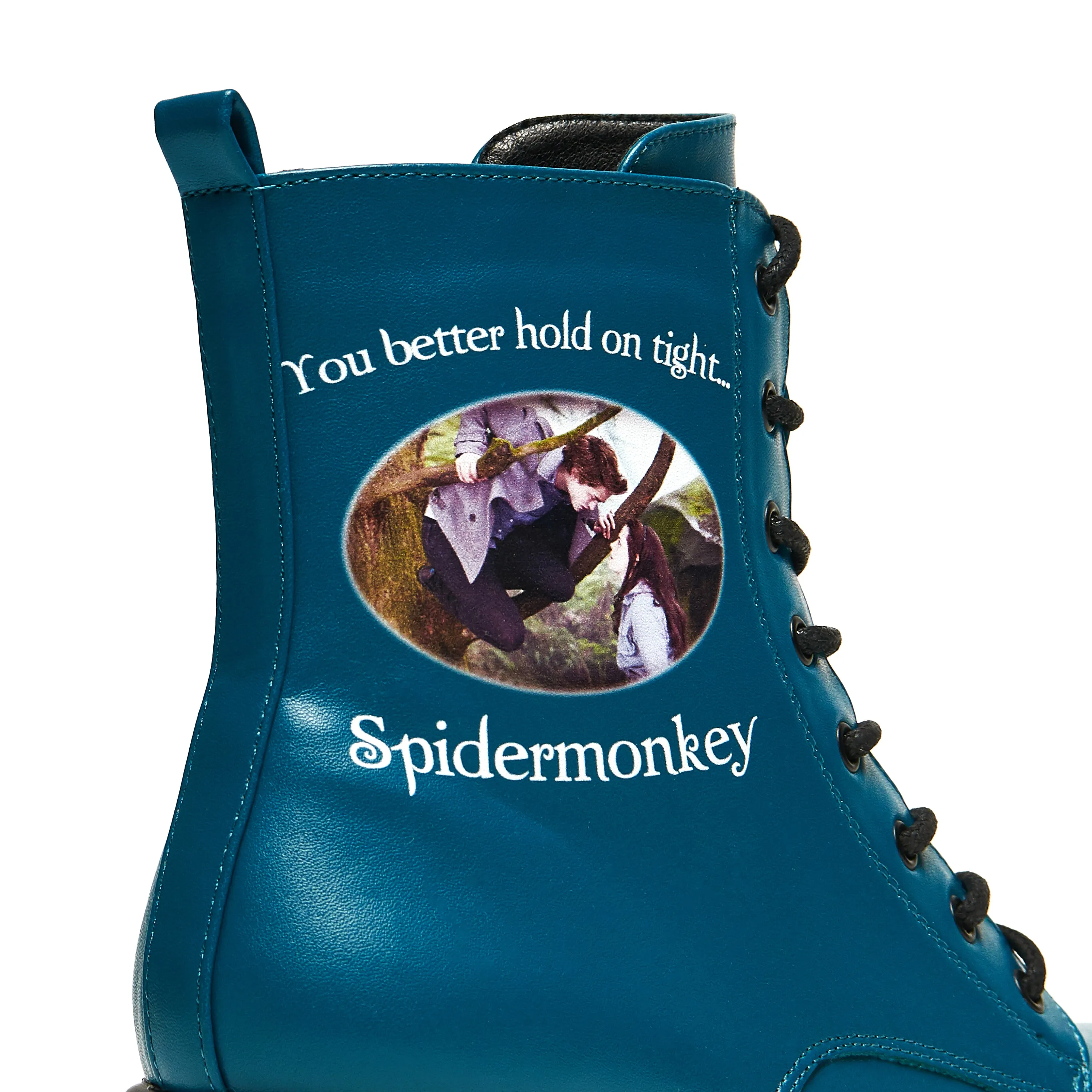 Spidermonkey Military Teal Boots Chiko Earl Wrap Up Ankle Boots