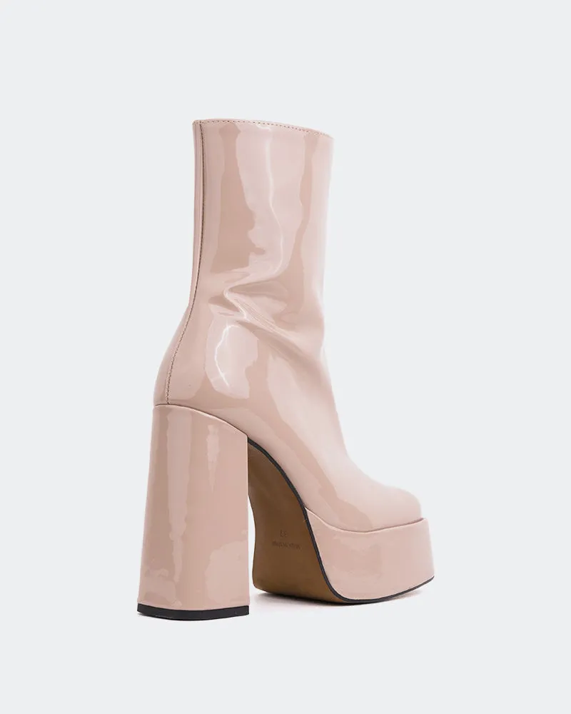 Cloud Taupe Patent Diba True Ankle Boots