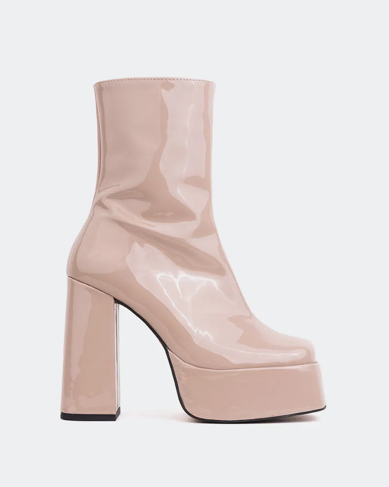 Monk Ankle Boots Cloud Taupe Patent