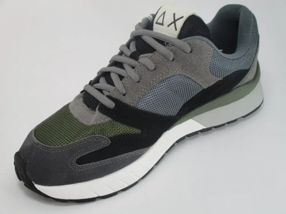 Sneakers Review Sun 68 sneakers da uomo Yaky Suede Mesh 3 Color Z29116 4719 grigio scuro militare