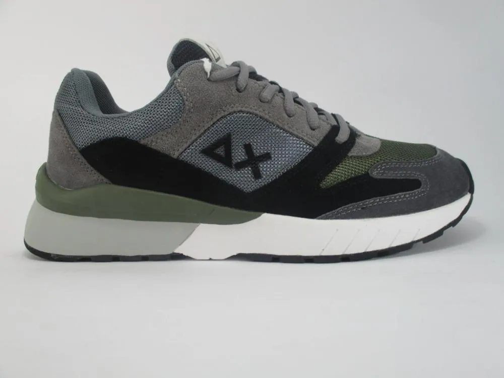 Sun 68 sneakers da uomo Yaky Suede Mesh 3 Color Z29116 4719 grigio scuro militare Gowalk Sneakers