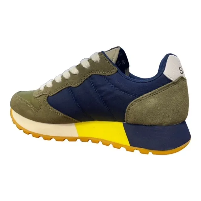 Sun68 Jaki Tricolors scarpa da uomo Z32111 1907 militare-navy blue Goose Sneakers Sale