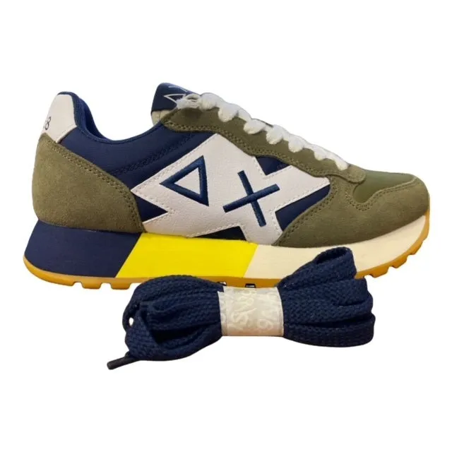 Sun68 Jaki Tricolors scarpa da uomo Z32111 1907 militare-navy blue Isabel Marant Velcro Sneakers