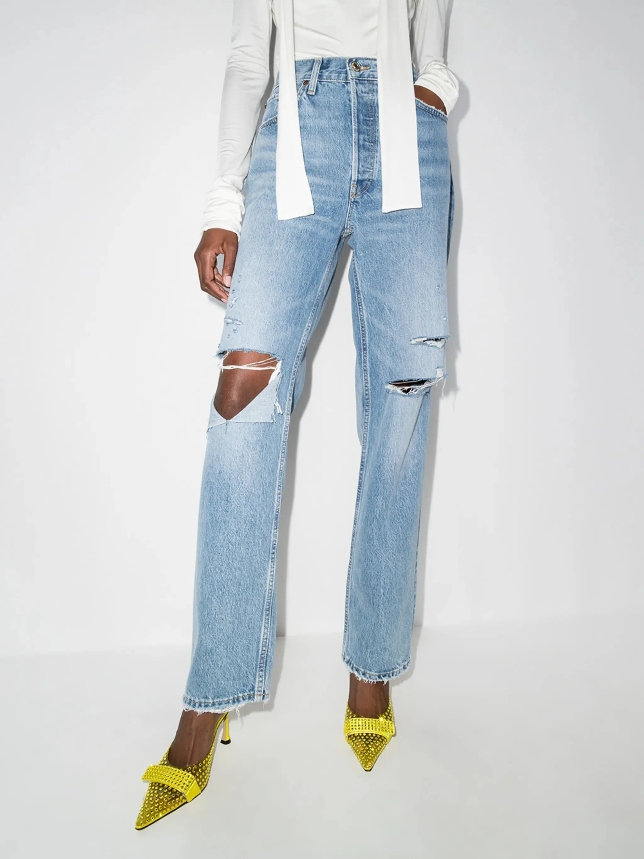 Bella 85mm crystal-embellished mules Mexican Mules