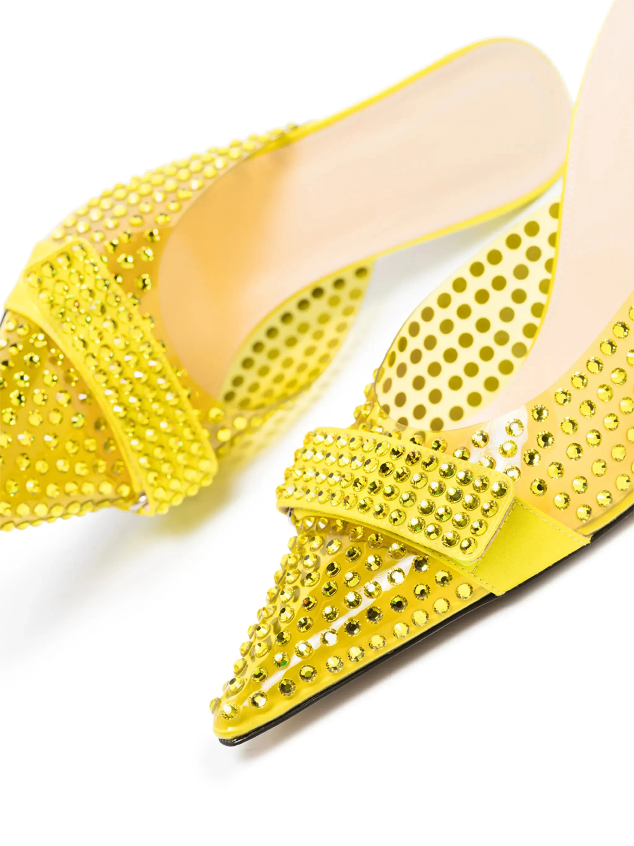 Mte Quilted Mountain Mule Shoe Bella 85mm crystal-embellished mules