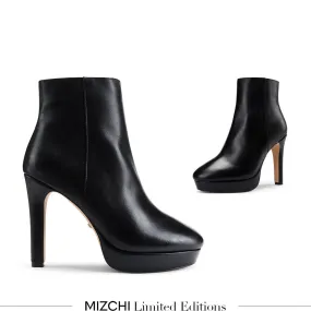 Strap Ankle Boots *CLAIRE - leather platform ankle boots
