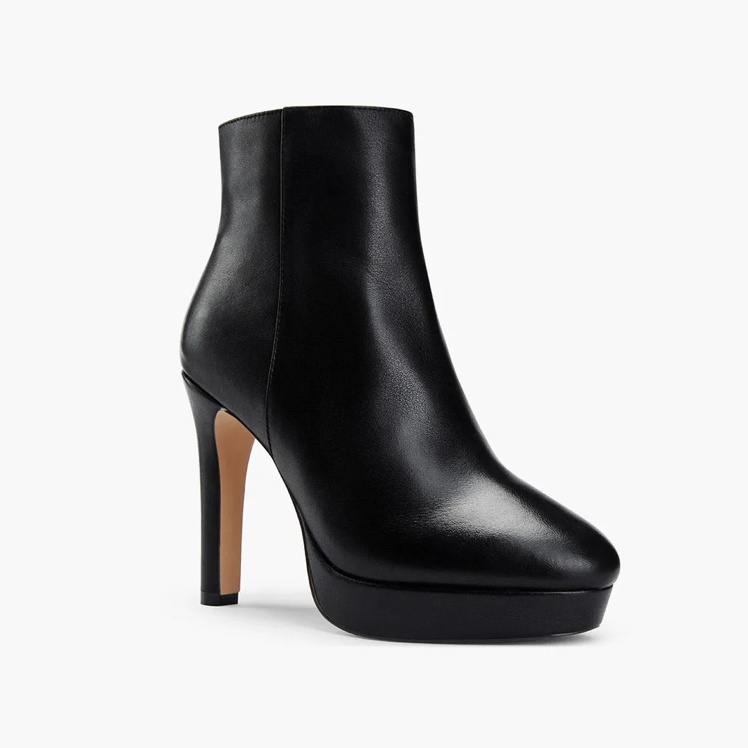 Ankle Boots With Toe Cap *CLAIRE - leather platform ankle boots