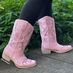 Amazon Clearance Boots KAYLEE-5/2024/89905 Pink Faux Leather