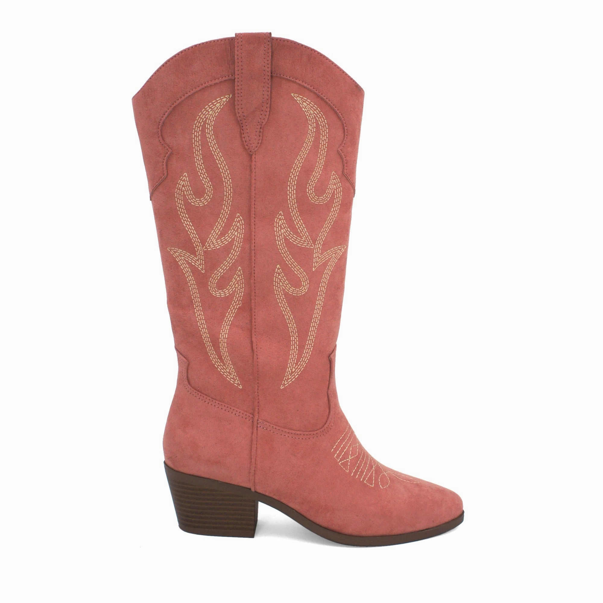 Comfortable Combat Boots Qupid MONTANA-99 Rose Pink