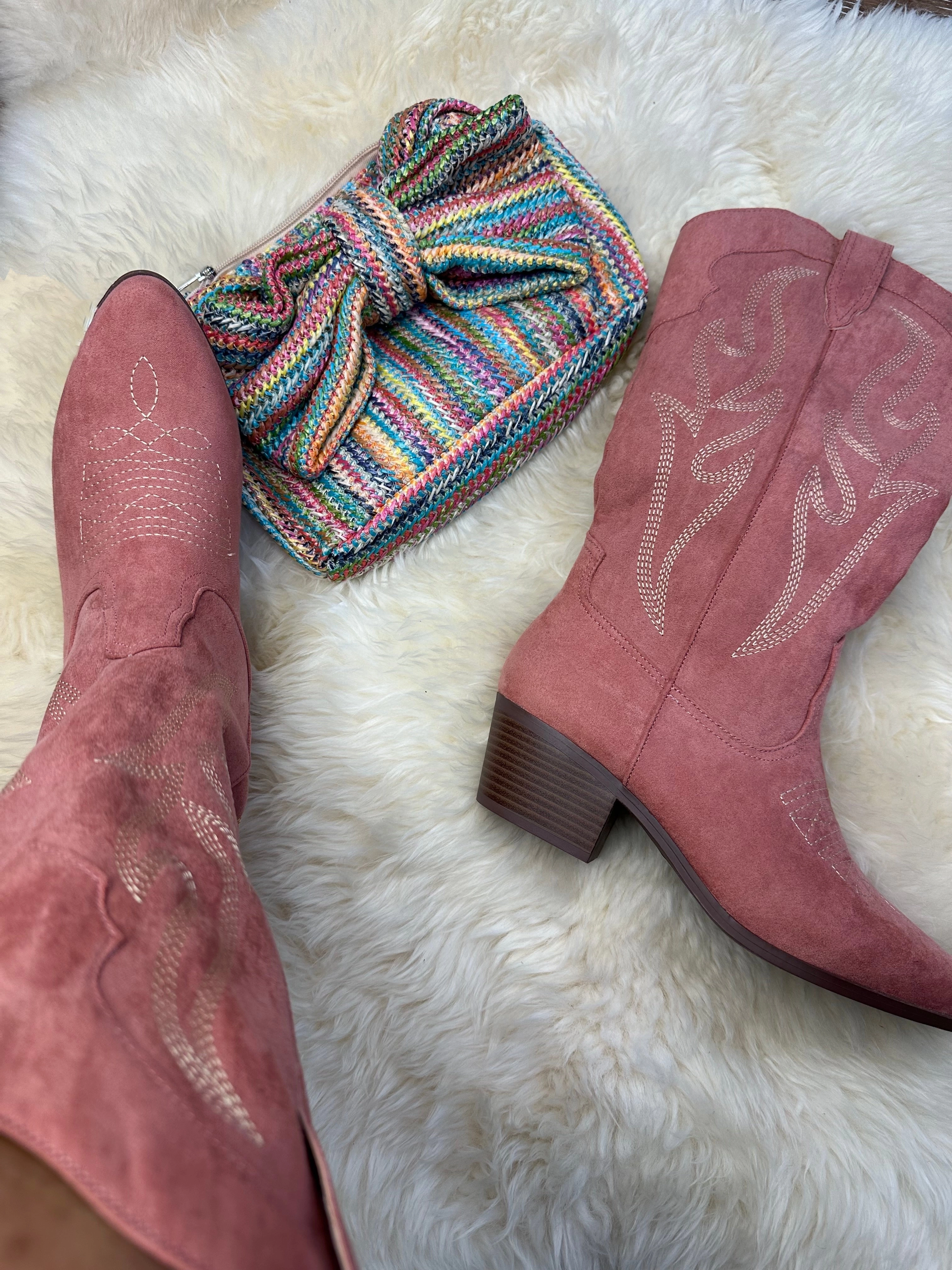 Qupid MONTANA-99 Rose Pink Freebird Boots