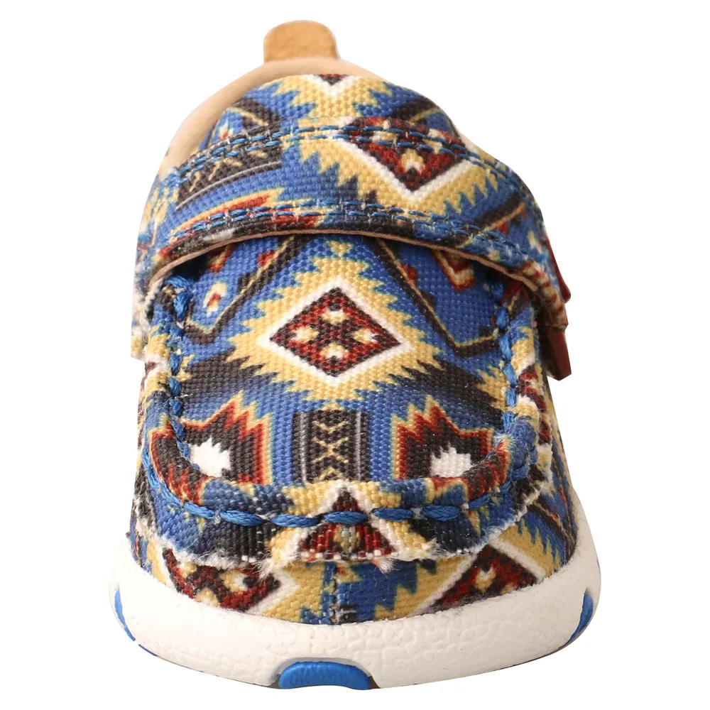 Twisted X Infants Driving Moc Multi-Color Blue Aztec Shoes ICA0019 Gold Converse Tennis Shoes