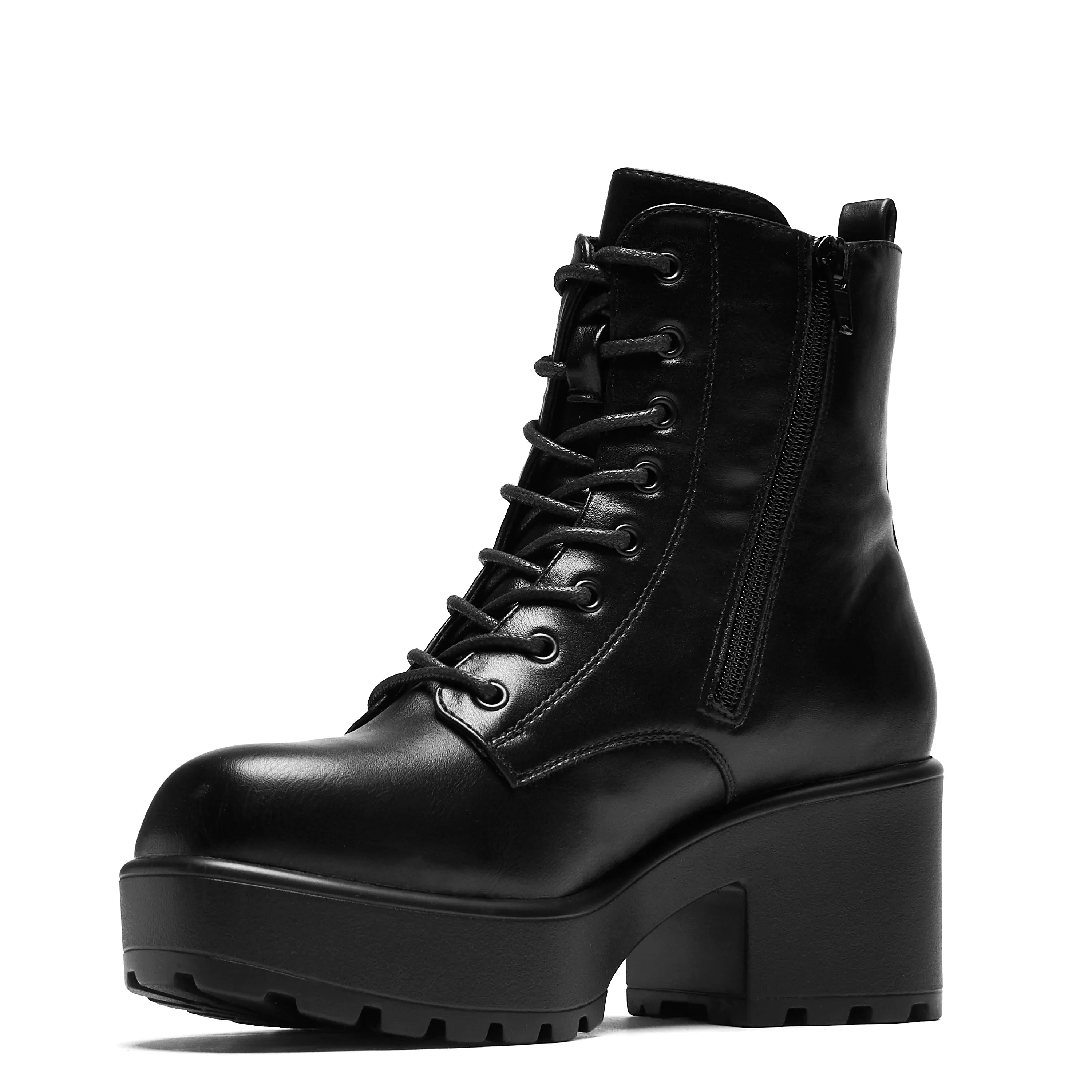 Team Edward Military Boots High Heel Platform Mary Jane Shoes