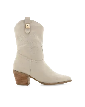 DARLA - SAND SUEDE Vintage Motorcycle Boots