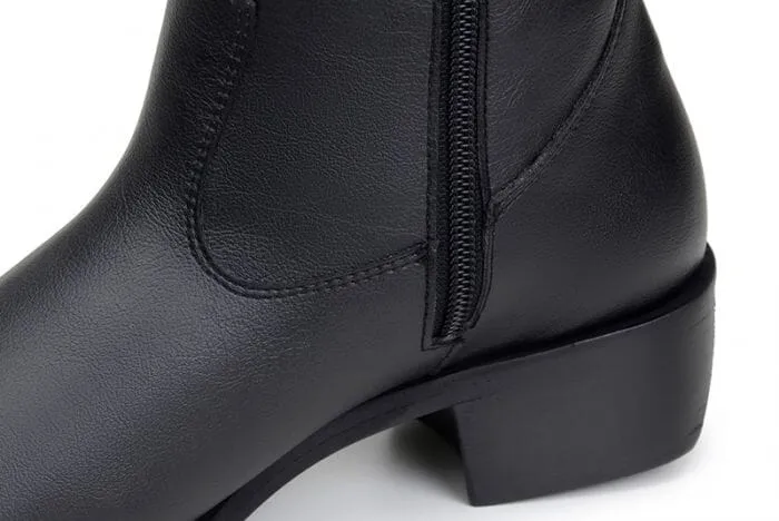 'Carlotta' women's pull-on bootie by Ahimsa - black Hiking With Steel Toe Boots