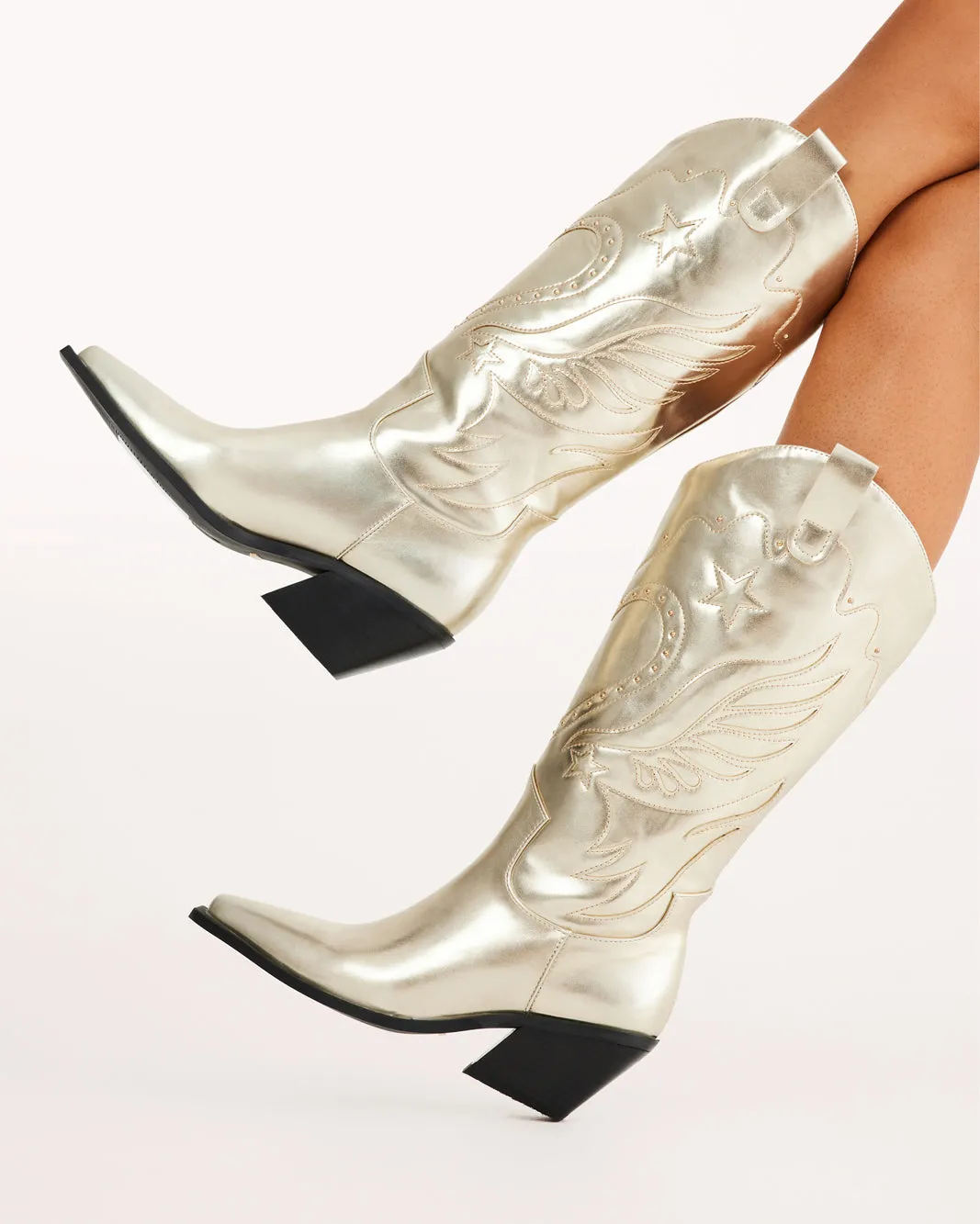 Gold High Boots EVERLYN - GOLD METALLIC