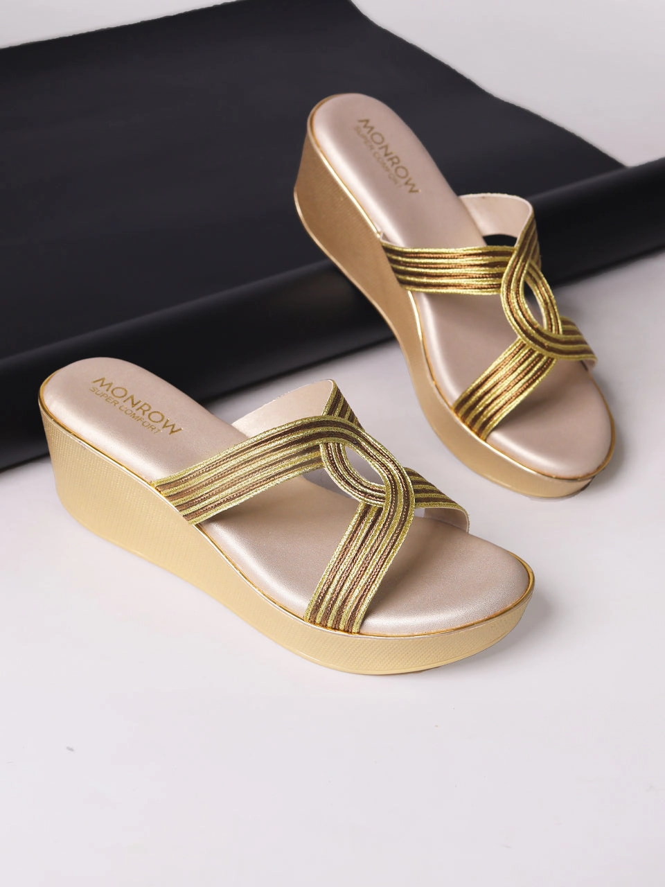 Tinley Gold Flatform Heels High Heels Clip Art