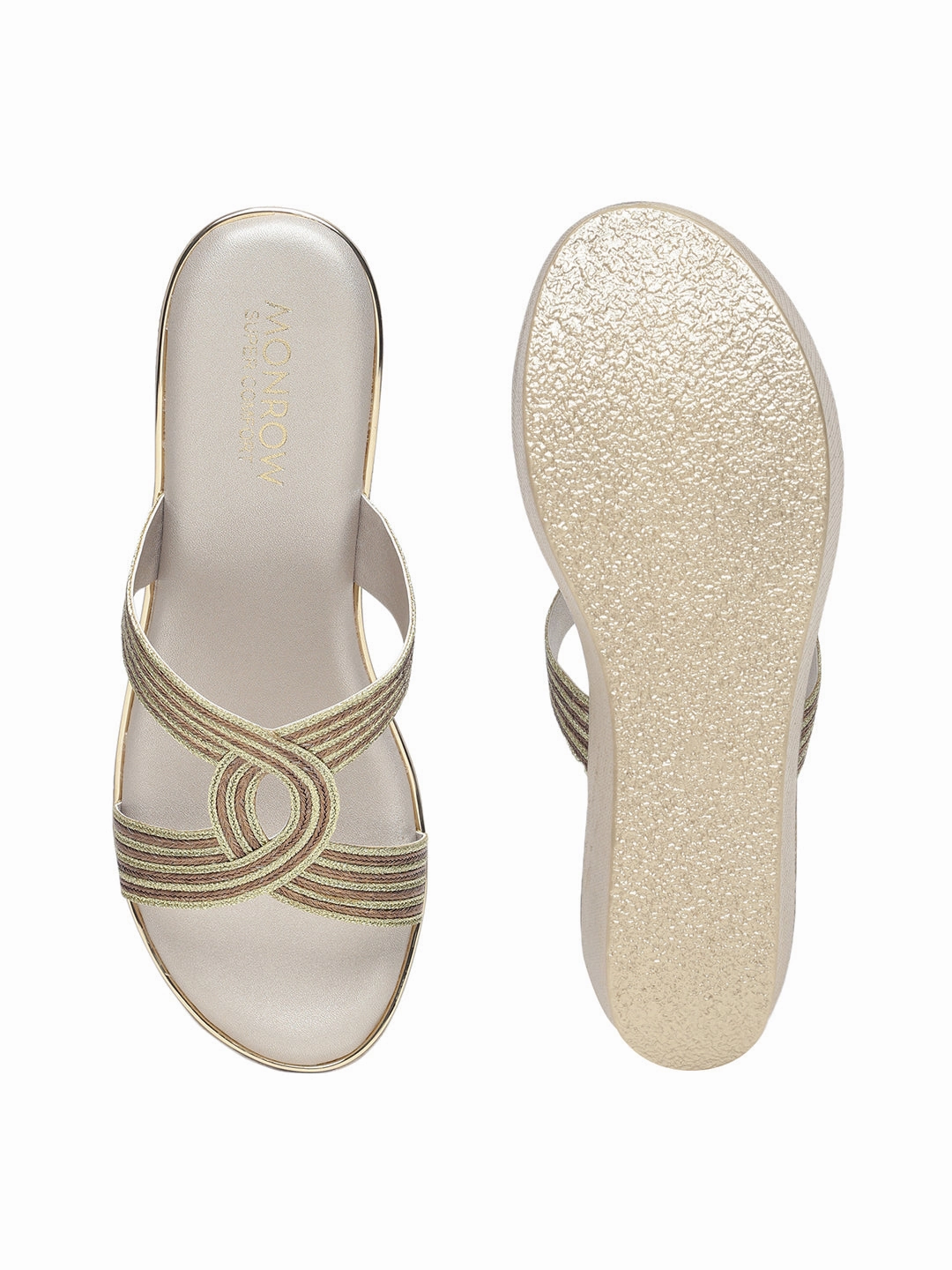 Tinley Gold Flatform Heels Giant High Heels