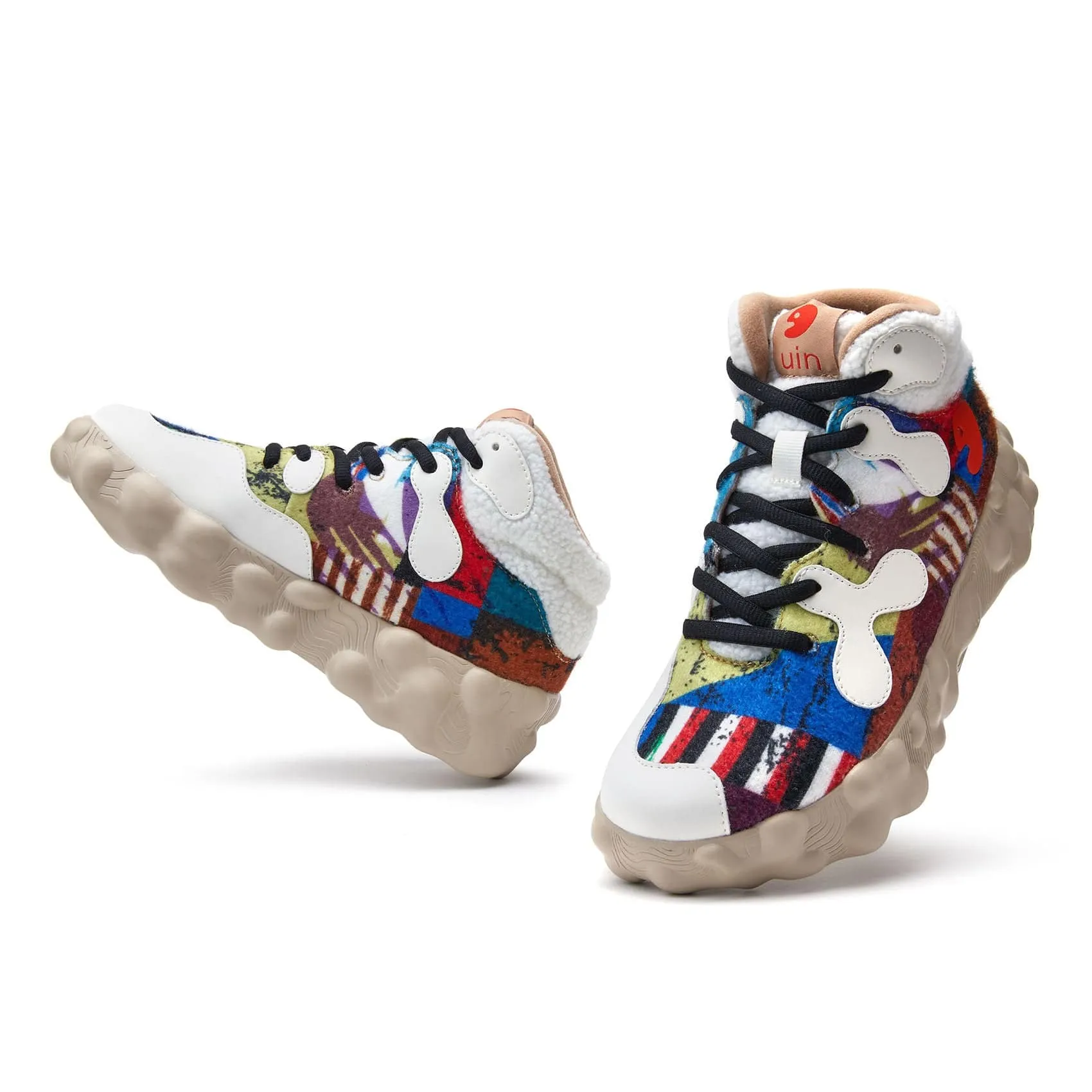 Gravity Basketball Shoes Multicolored Grids Figueras III Women