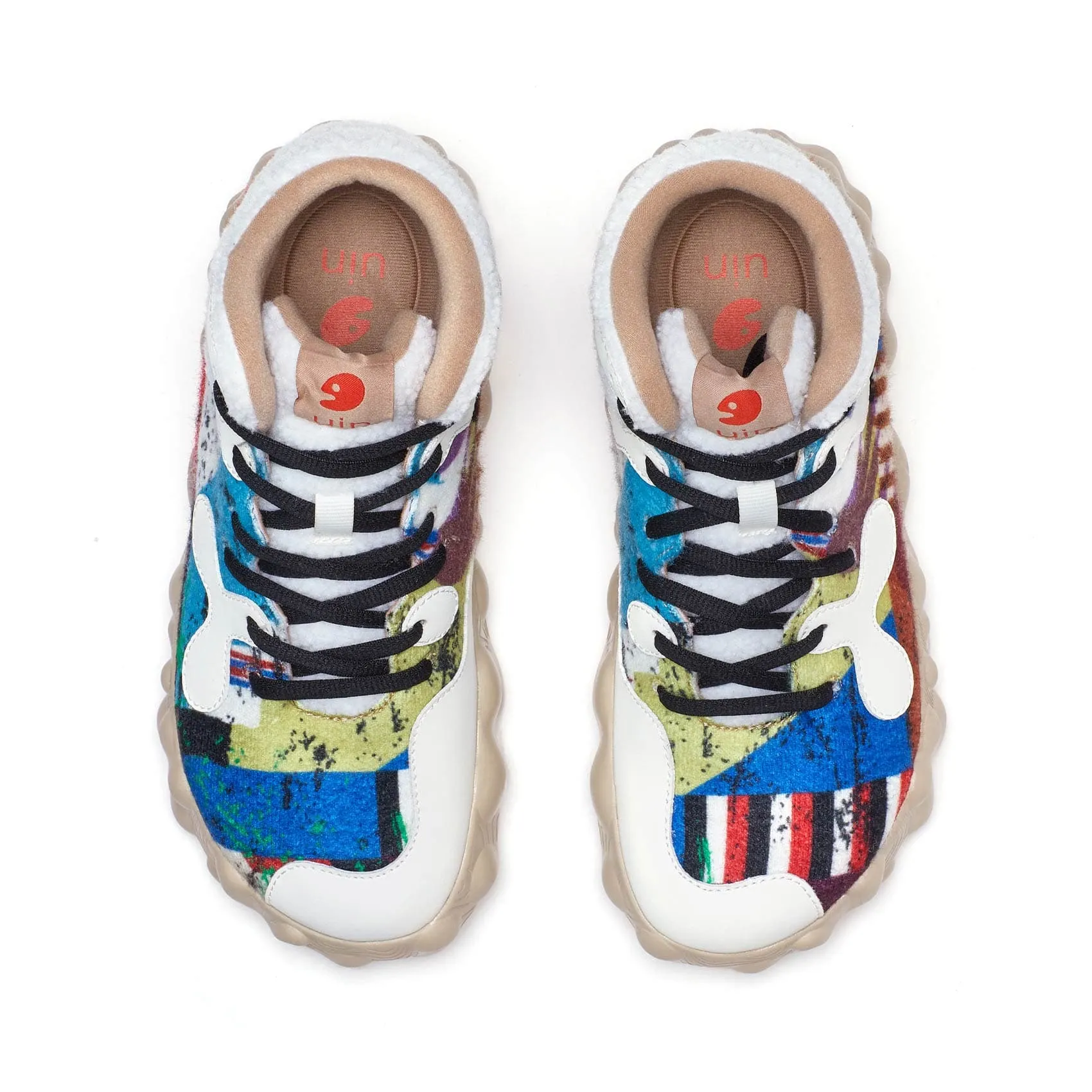 Native Basketball Shoes Multicolored Grids Figueras III Women