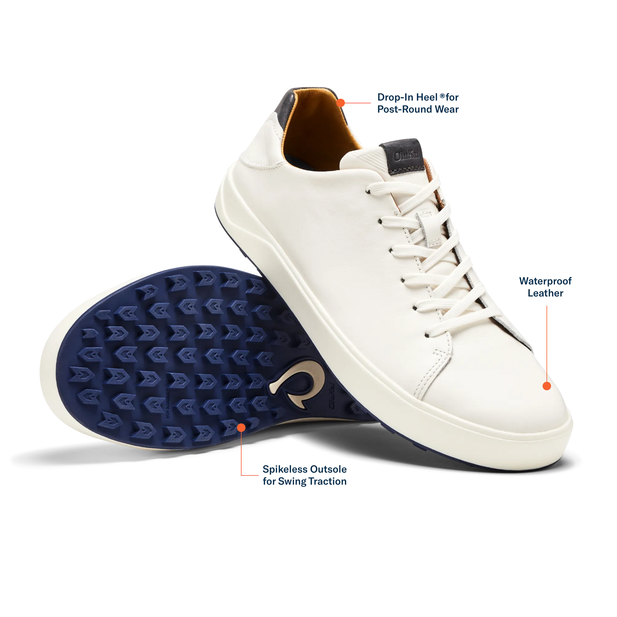 Green And White Golf Shoes Waialae - White