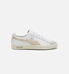Clyde Mens Lifestyle Shoe- Beige/White Best Outdoor Basketball Shoes Under $100