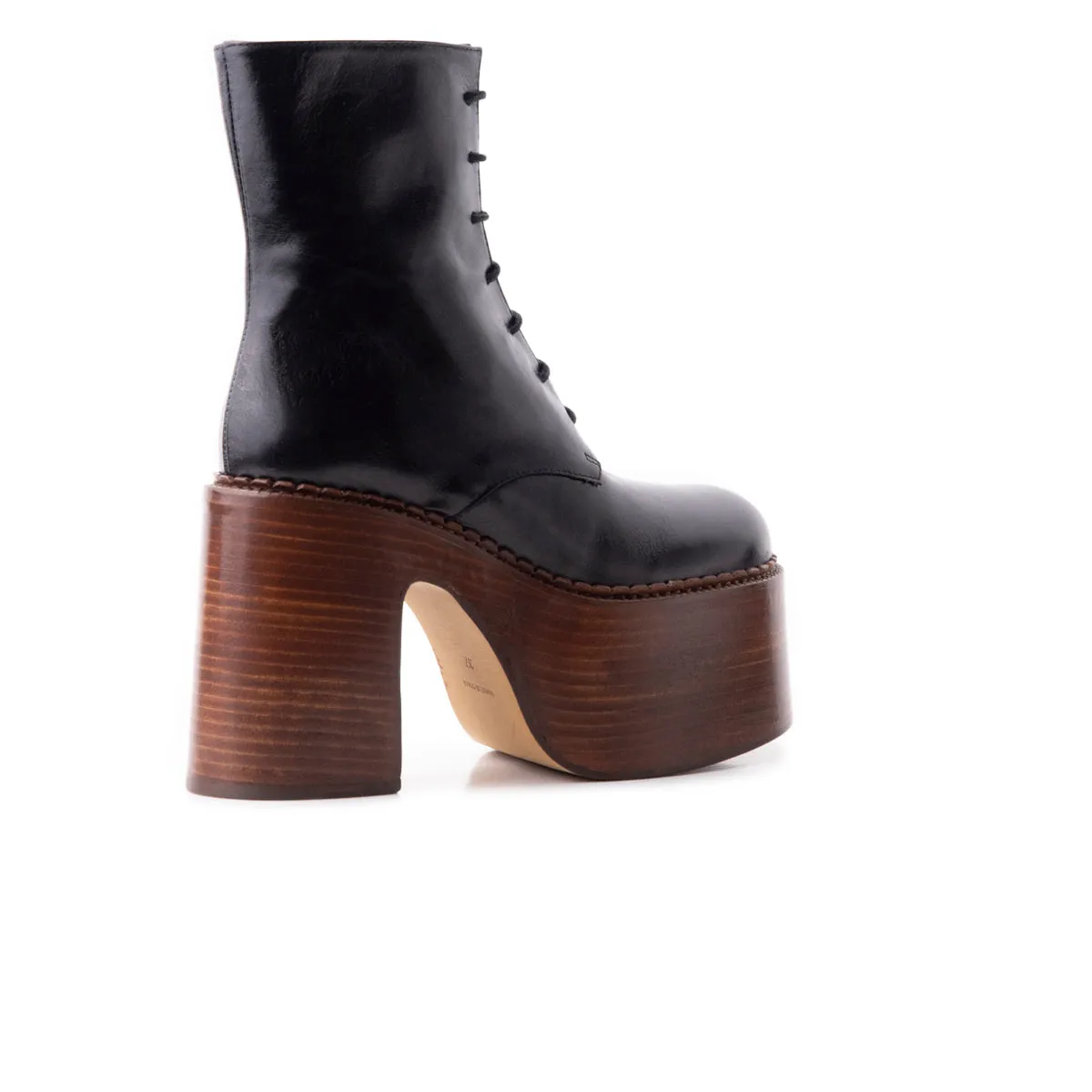 Tripp Black Leather Socks For Ankle Boots