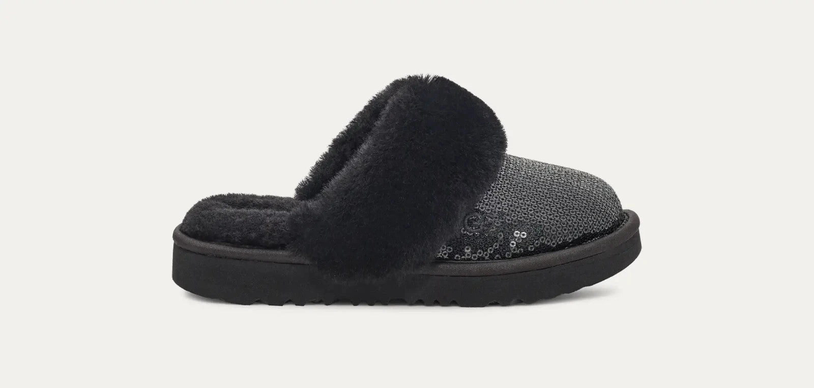 UGG Cozy II Mirror Ball 1151772K-001 Slippers Kids Black Sequins Mule JOBB899 Black Friday Deals On Slippers