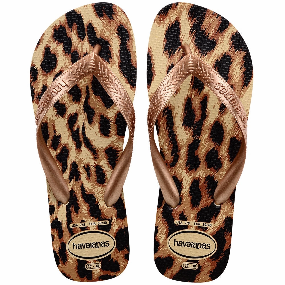 HAVAIANAS TOP ANIMALS - SAND GREY.ROSE GOLD Slippers Vs Slides