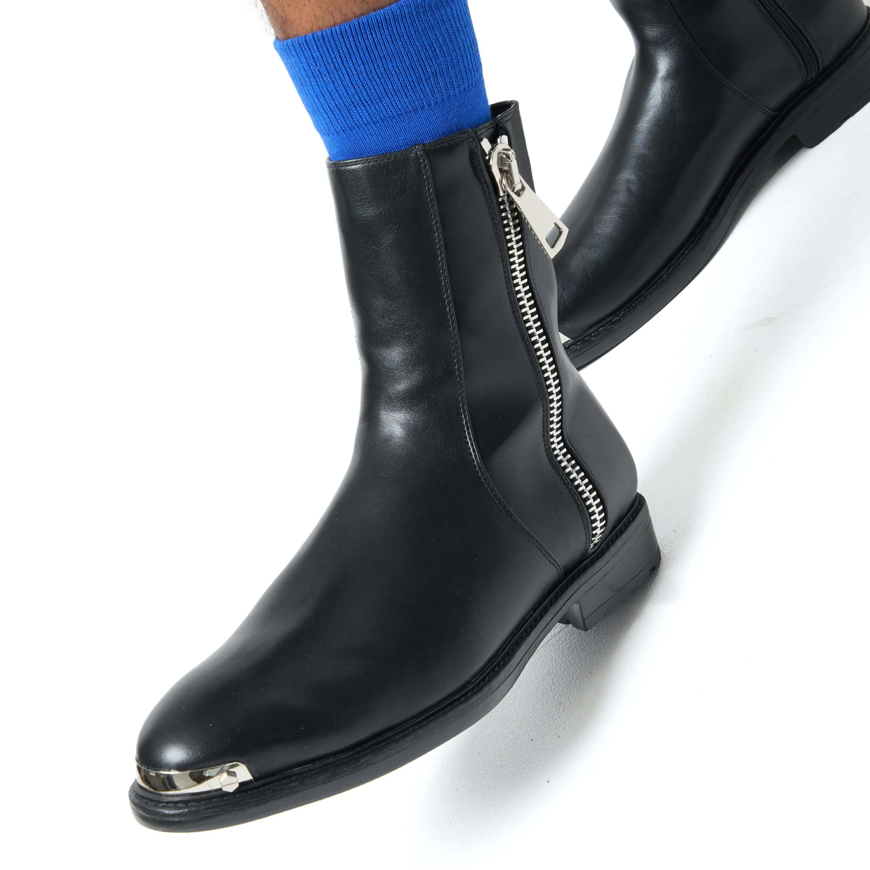 Regicide Men's Zip-up Boots - Black Skyla Bay Chelsea Boots