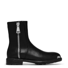 Regicide Men's Zip-up Boots - Black Warm Chelsea Boots