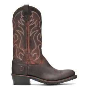 Robert AG7 12 Inch Embroidered Slip Resistant Soft Toe Work Boots Composite Toe Pull On Work Boots