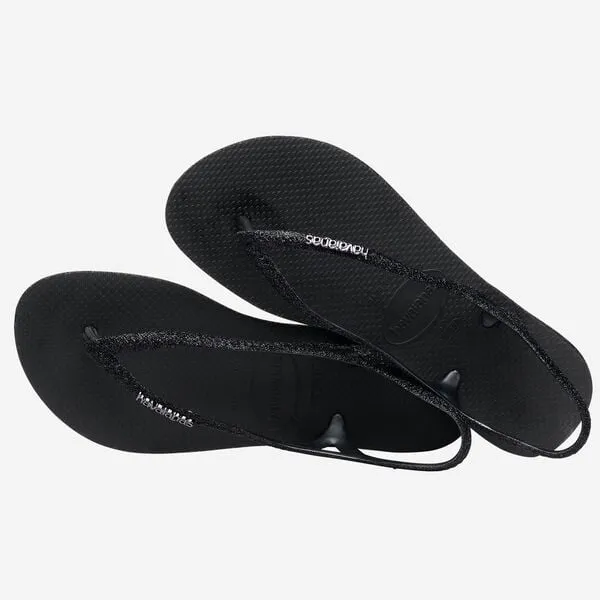HAVAIANAS SUNNY SPARKLE - BLACK 80's Style Flip Flops