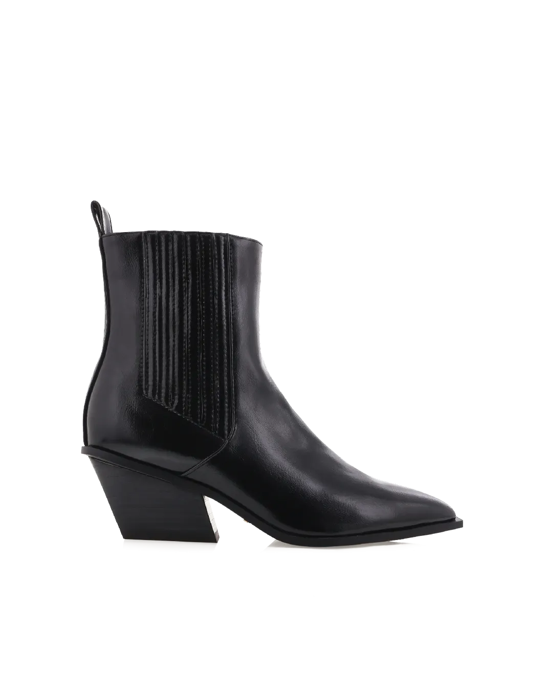 Vegan Platform Chelsea Boots UNAI - BLACK SHINE
