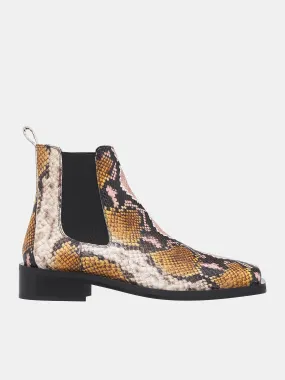 Rick Leather Boots (RICK-M24L840-BLUSH-SNAKE) Platform Boots Chelsea