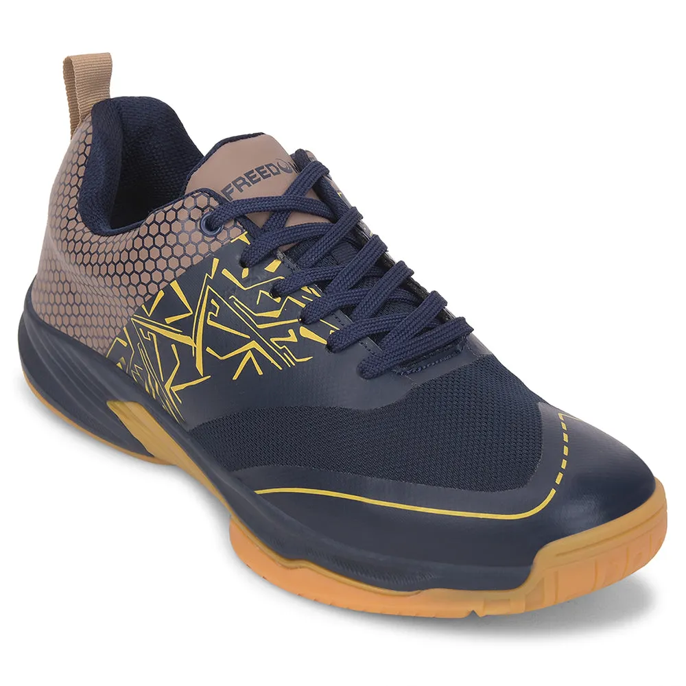 FREEDOM Navy Blue Sports Non-Marking Paddle/Pickleball & Badminton Shoes For Men UNESKO By Liberty Badminton Shoes Shopee
