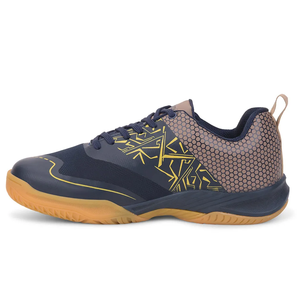 FREEDOM Navy Blue Sports Non-Marking Paddle/Pickleball & Badminton Shoes For Men UNESKO By Liberty Power Badminton Shoes
