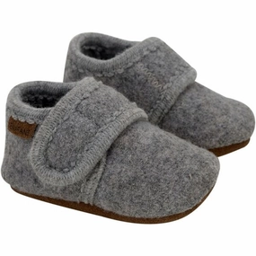 En Fant Baby Wool Slippers Grey Melange Emu Slippers