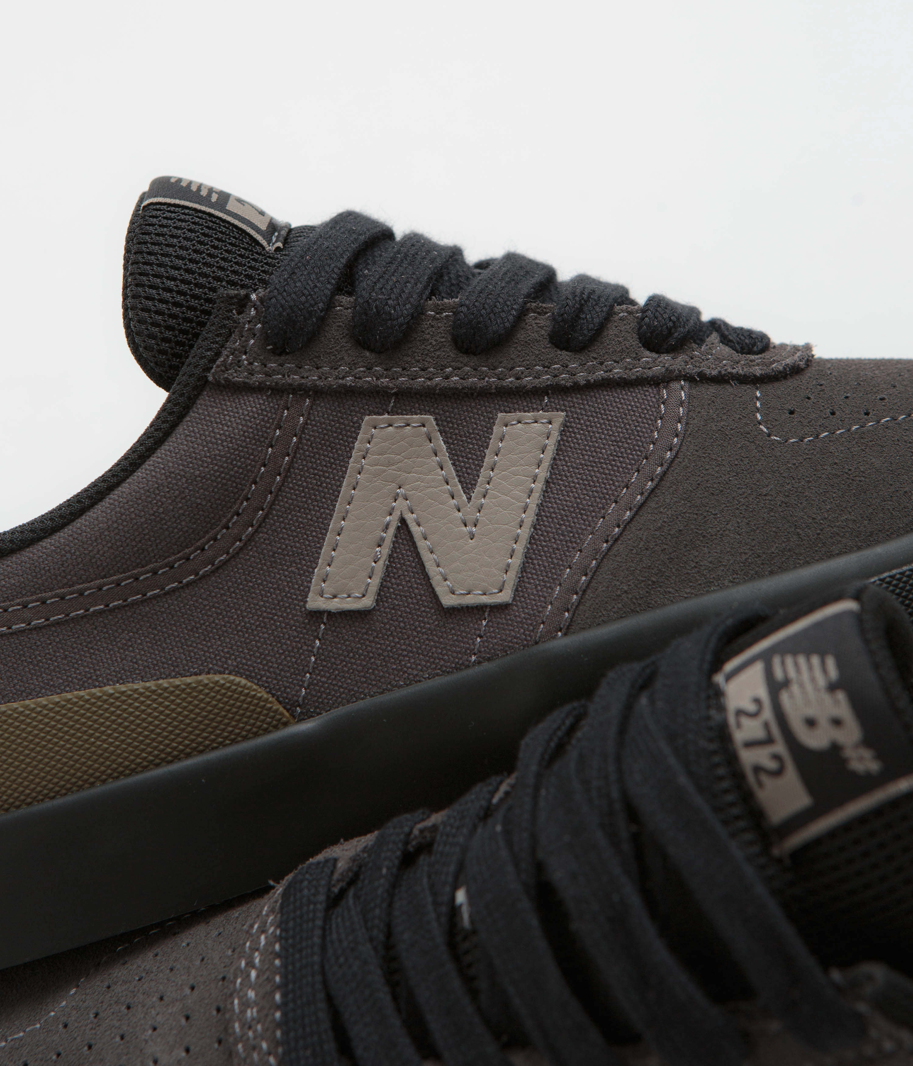 New Balance Black With Castlerock And Rain Cloud New Balance Numeric 272 Shoes - Black Cement