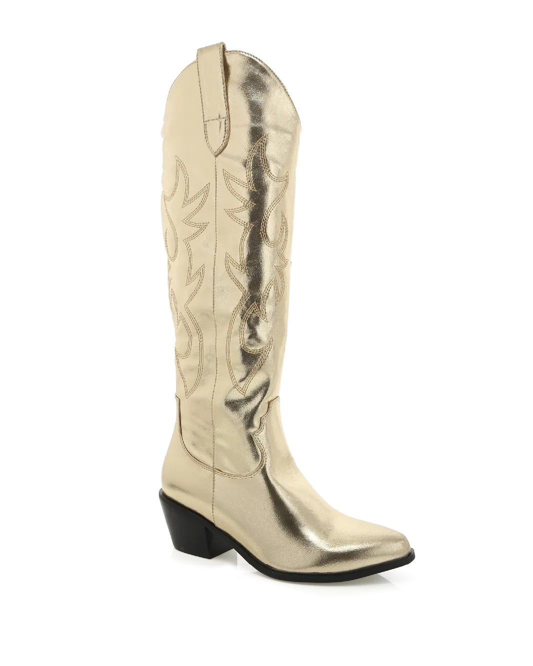 URSON - GOLD METALLIC Boots Zipper Side