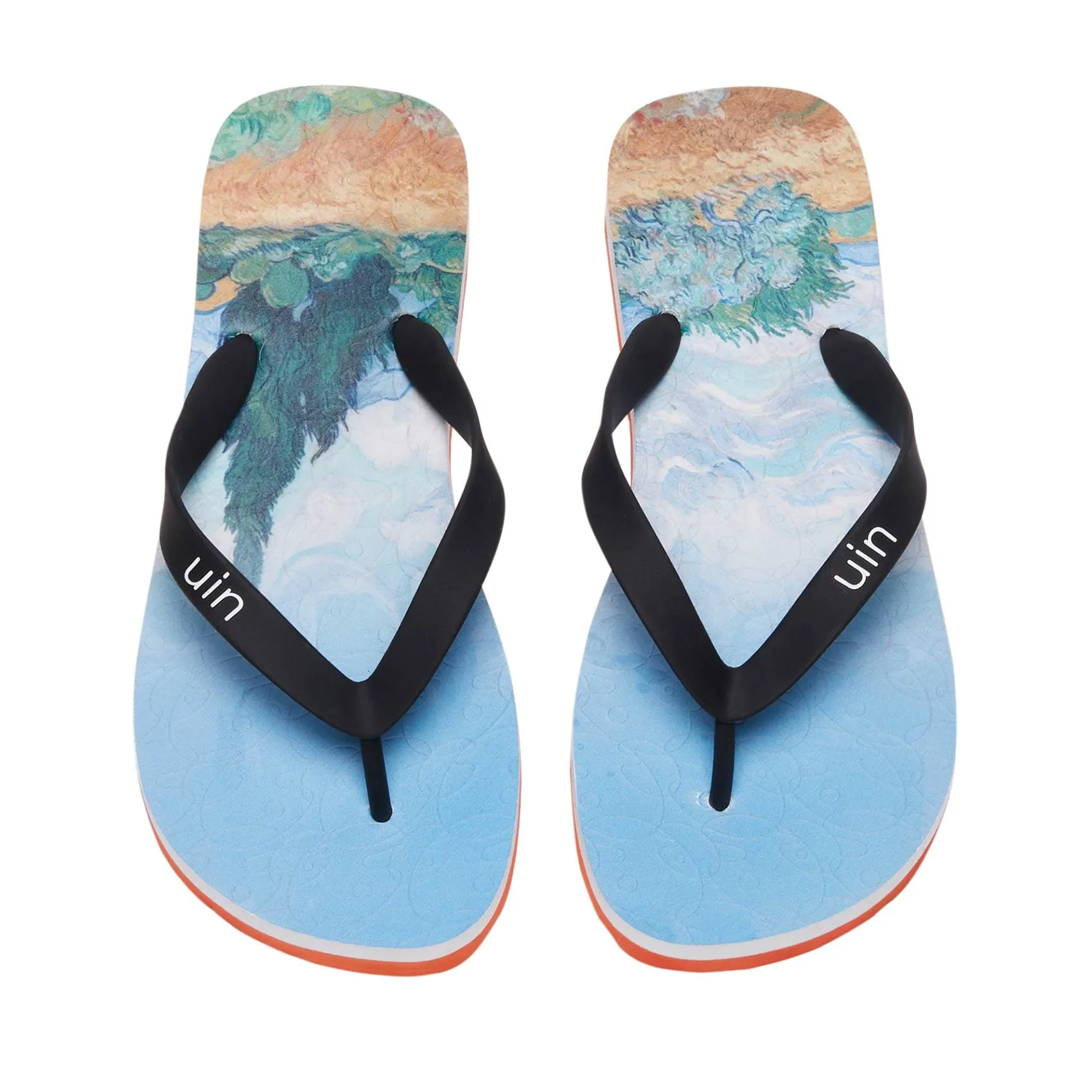 Van Gogh Wheatfield with Cypresses Blanes Women Charms For Flip Flops