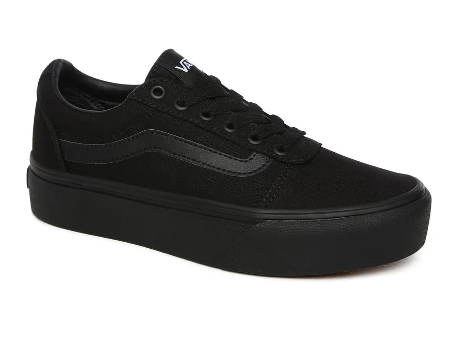 Best Budget Sneakers Vans scarpa sneakers con zeppa da donna in canvas Ward VN0A3TLC1861 nero