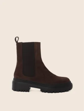 Corticella Brown Suede Unlined Boot Tight Fitting Chelsea Boots