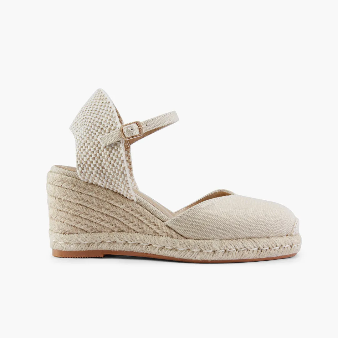 *VITTORIA - beige ankle strap espadrilles Women In High Heels Naked