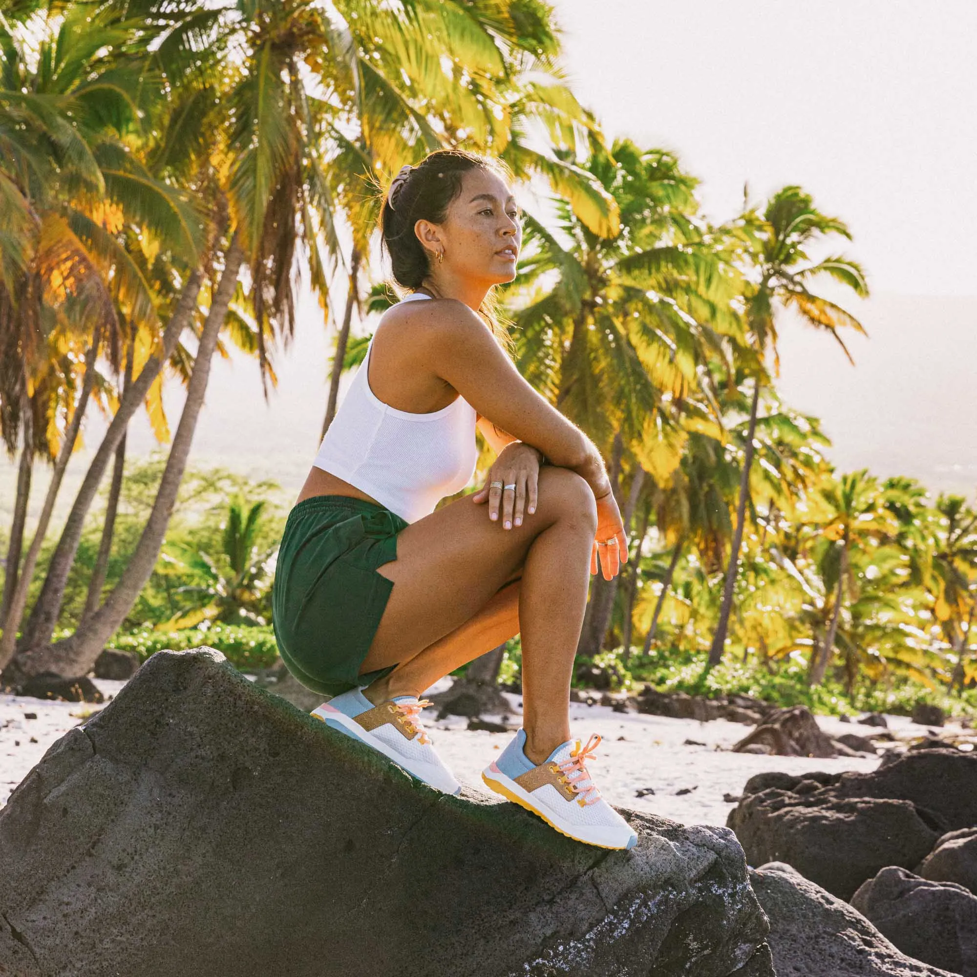 Pump Tennis Shoes Wailuku - Bright White / Sea Ice