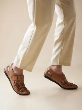 Fendi Monster Espadrilles Imperio By Regal Tan Mens Formal Leather Woven Sandals