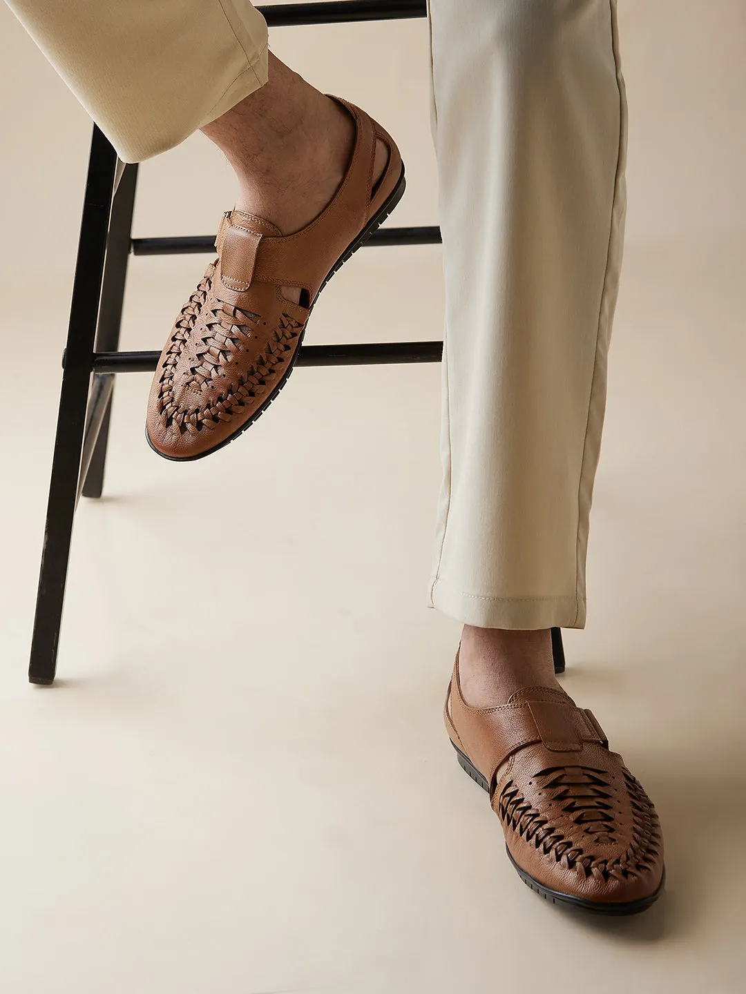 Imperio By Regal Tan Mens Formal Leather Woven Sandals Soludos Espadrille Wedge