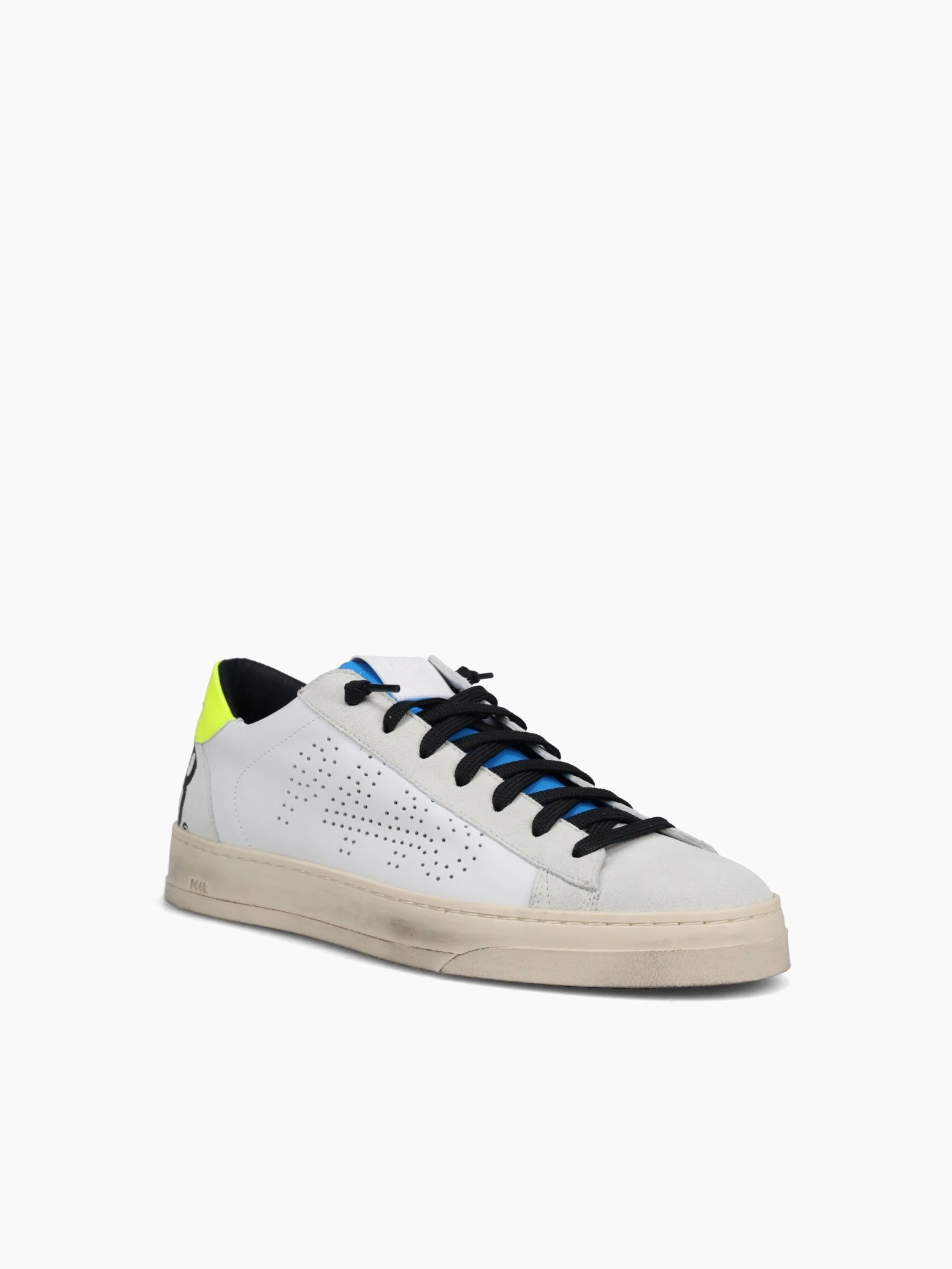 Flat Bottom Mountain Bike Shoes Jack Kcm  White Green Blue leather