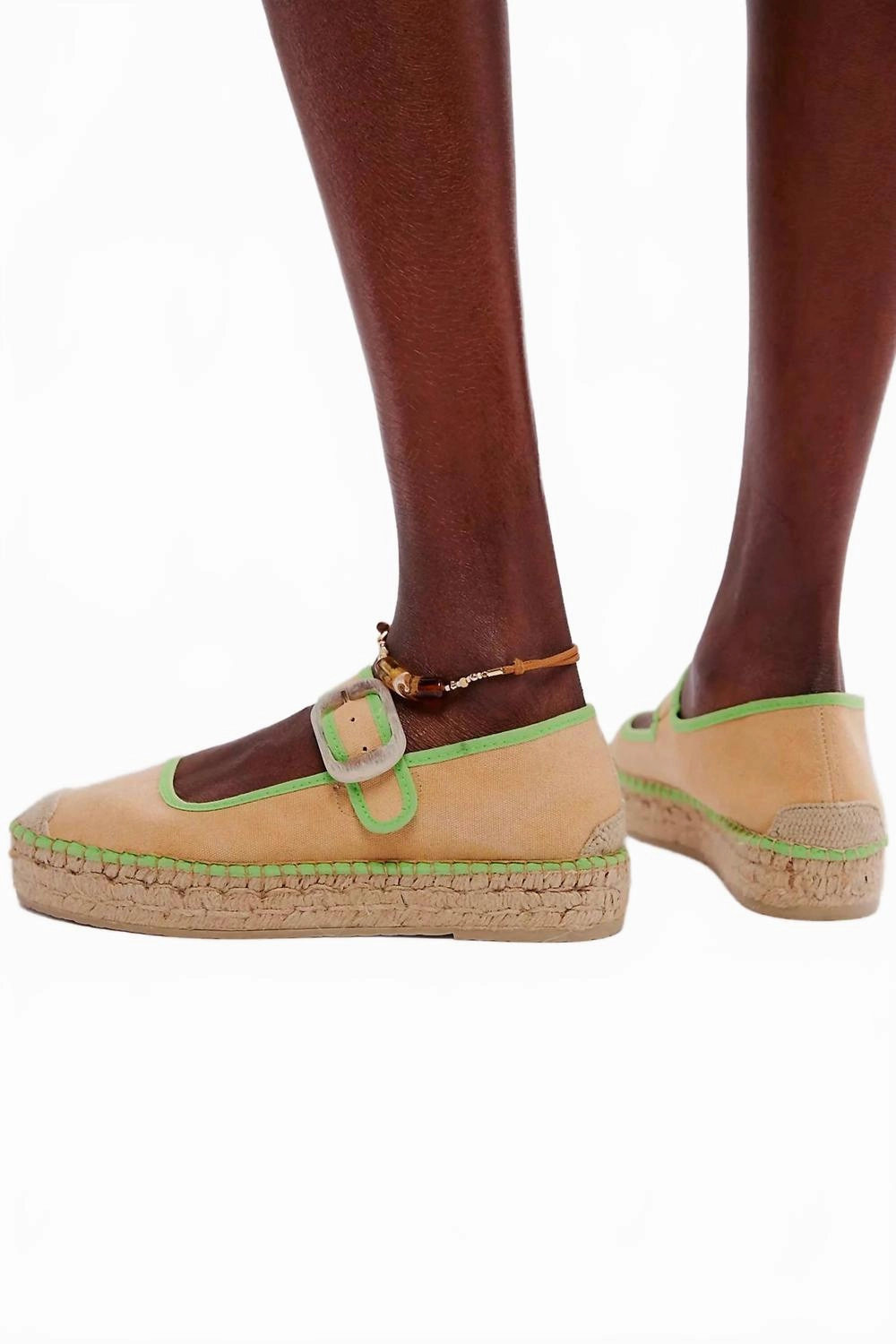 Size 4 Espadrille Wedges Surfside Mary Jane Espadrilles In Salted Lime